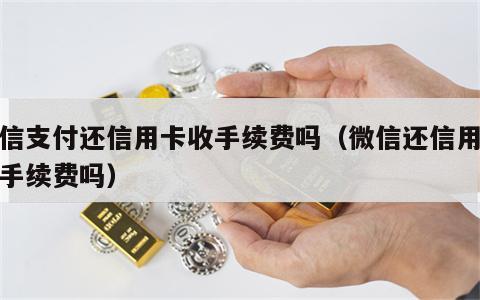 微信支付还信用卡收手续费吗（微信还信用卡交手续费吗）