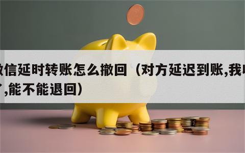 微信延时转账怎么撤回（对方延迟到账,我收了,能不能退回）