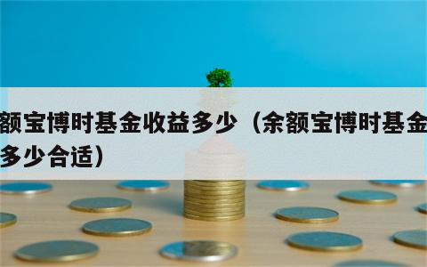 余额宝博时基金收益多少（余额宝博时基金收益多少合适）