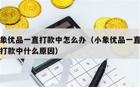 小象优品一直打款中怎么办（小象优品一直显示打款中什么原因）