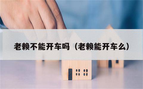 老赖不能开车吗（老赖能开车么）