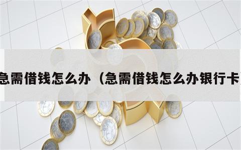 急需借钱怎么办（急需借钱怎么办银行卡）