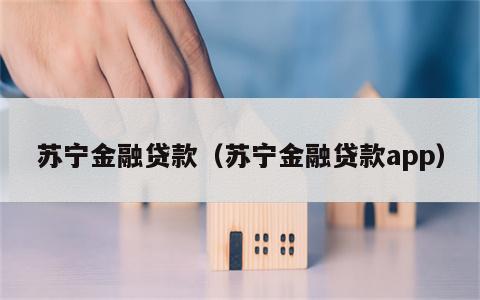 苏宁金融贷款（苏宁金融贷款app）