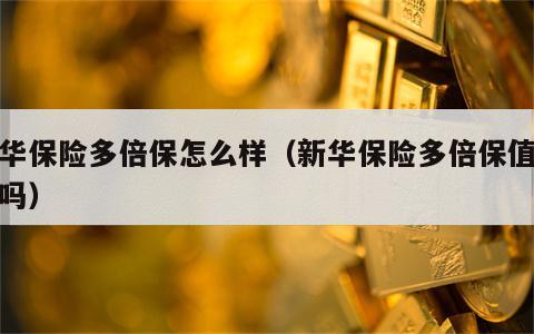 新华保险多倍保怎么样（新华保险多倍保值得买吗）