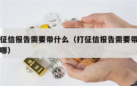 打征信报告需要带什么（打征信报告需要带什么哪）