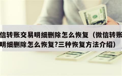 微信转账交易明细删除怎么恢复（微信转账交易明细删除怎么恢复?三种恢复方法介绍）