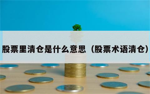 股票里清仓是什么意思（股票术语清仓）