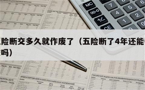 五险断交多久就作废了（五险断了4年还能续交吗）