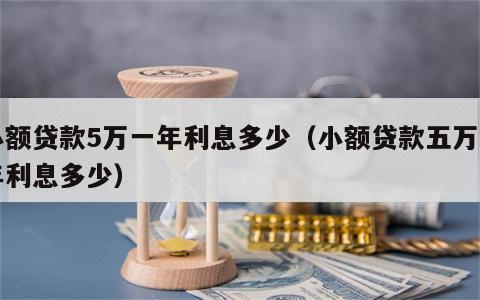 小额贷款5万一年利息多少（小额贷款五万一年利息多少）