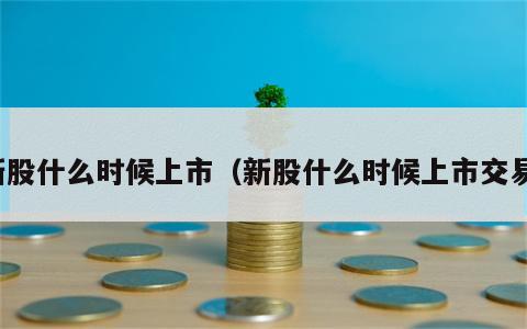 新股什么时候上市（新股什么时候上市交易）