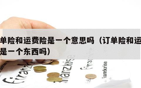 订单险和运费险是一个意思吗（订单险和运费险是一个东西吗）