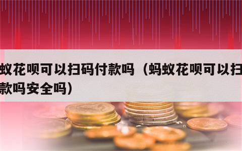 蚂蚁花呗可以扫码付款吗（蚂蚁花呗可以扫码付款吗安全吗）