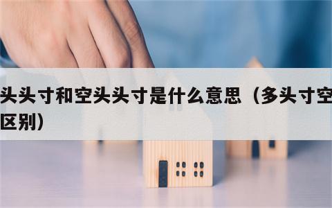 多头头寸和空头头寸是什么意思（多头寸空头寸区别）