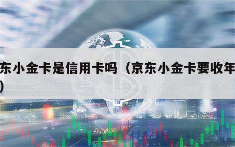 京东小金卡是信用卡吗（京东小金卡要收年费吗）