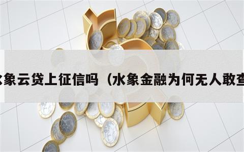 水象云贷上征信吗（水象金融为何无人敢查）
