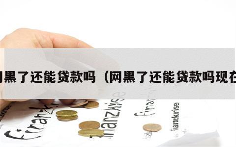 网黑了还能贷款吗（网黑了还能贷款吗现在）