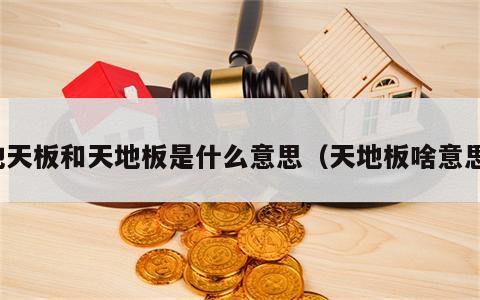 地天板和天地板是什么意思（天地板啥意思）