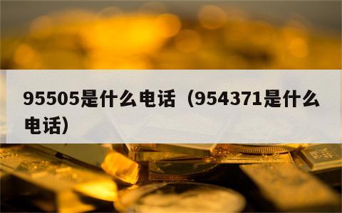 95505是什么电话（954371是什么电话）
