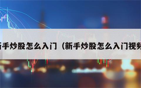 新手炒股怎么入门（新手炒股怎么入门视频）