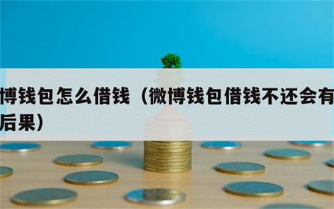 微博钱包怎么借钱（微博钱包借钱不还会有什么后果）