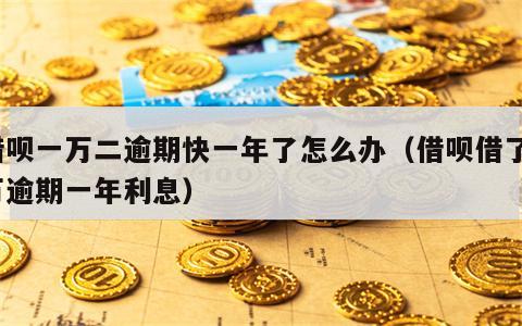 借呗一万二逾期快一年了怎么办（借呗借了1万逾期一年利息）