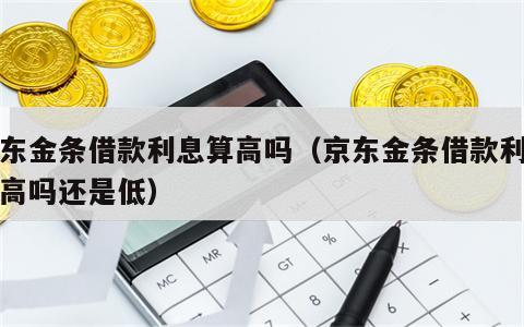 京东金条借款利息算高吗（京东金条借款利息算高吗还是低）