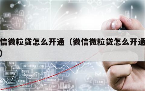 微信微粒贷怎么开通（微信微粒贷怎么开通额度）