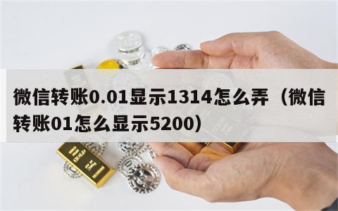 微信转账0.01显示1314怎么弄（微信转账01怎么显示5200）